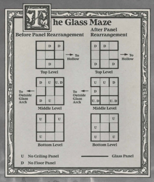 A map (provided with the Invisiclues) of Sorcerer's glass maze